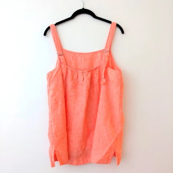 Athleta Voyager Linen Tank Top Sunset Glow XL - Picture 2 of 6